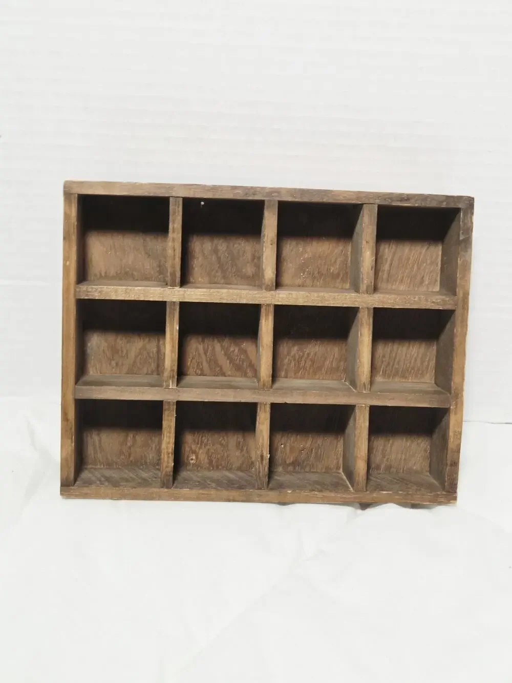 Vintage Wooden Shadow Box/Shelf Display/Trinket Box 7x6 Mini Decor Rustic Vtg